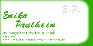 eniko paulheim business card
